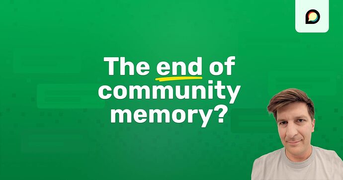 The end of community memory?