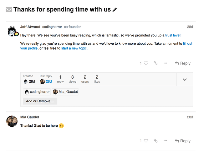 Discourse Automatic Trust Level Promotion PM