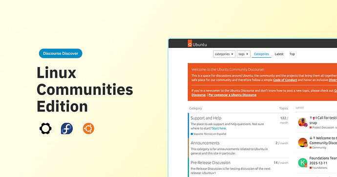 Discourse Discover: Linux Communities