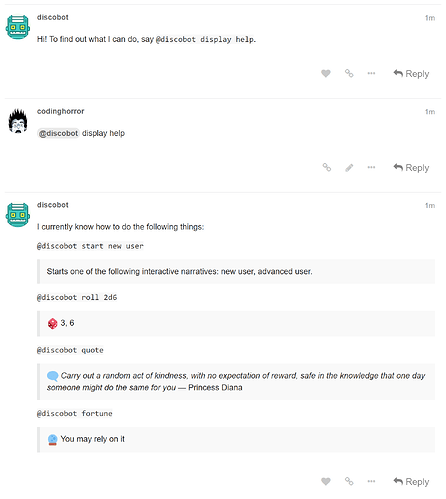 discobot topic commands