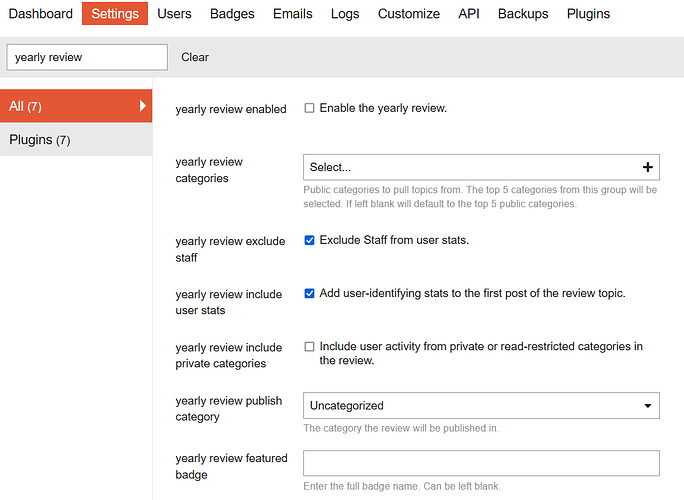 yearly-review-settings