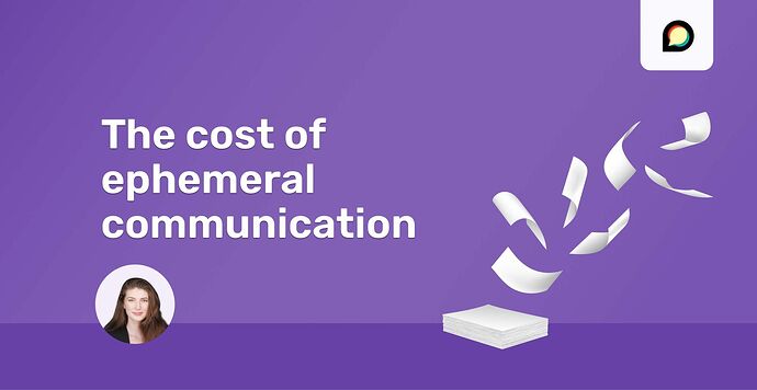 The Cost of Ephemeral Communication