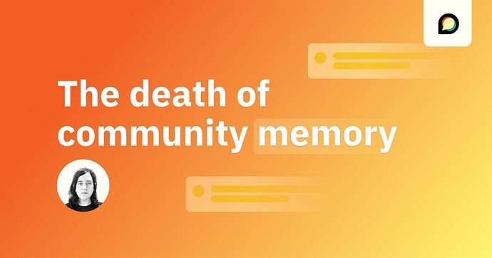 The Death of Community Memory