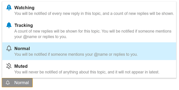 Discourseのトピック通知コントロール
