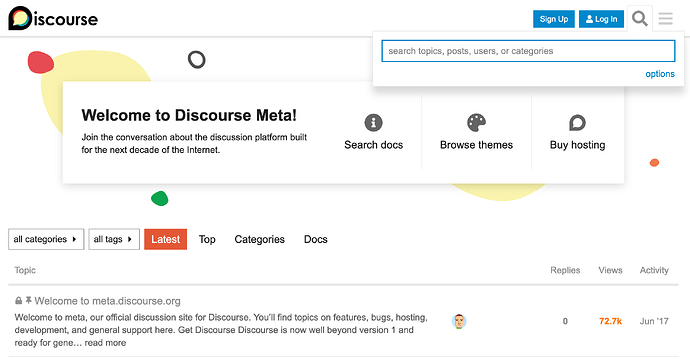 Meta search box
