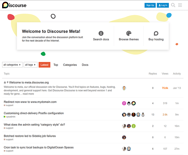 discourse screenshot