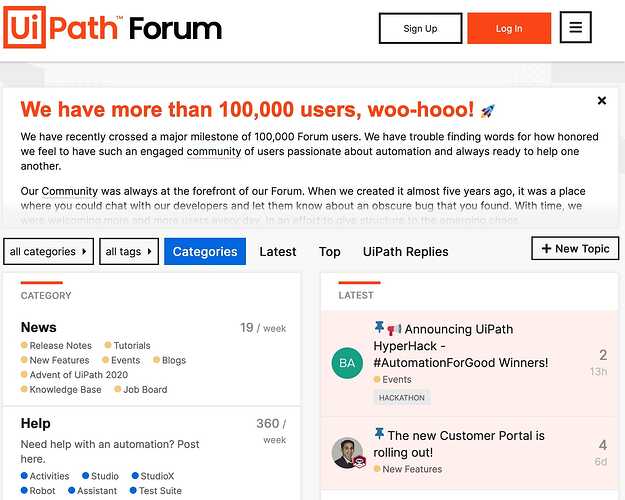 UiPath Forum Screenshot